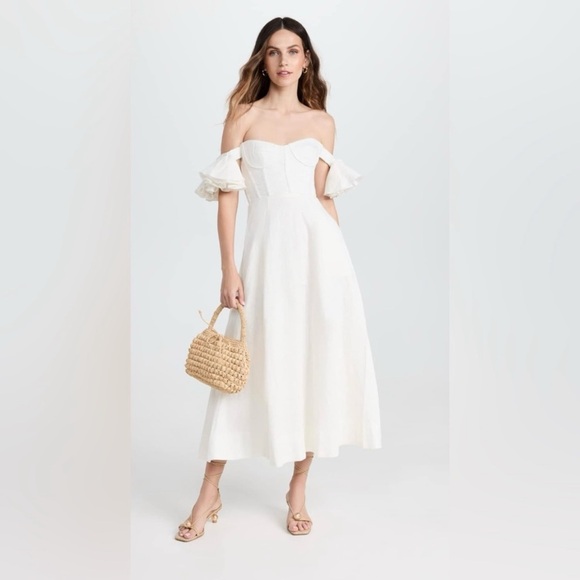 Bardot Dresses & Skirts - Bardot | Sigma Off-Shoulder Linen Dress